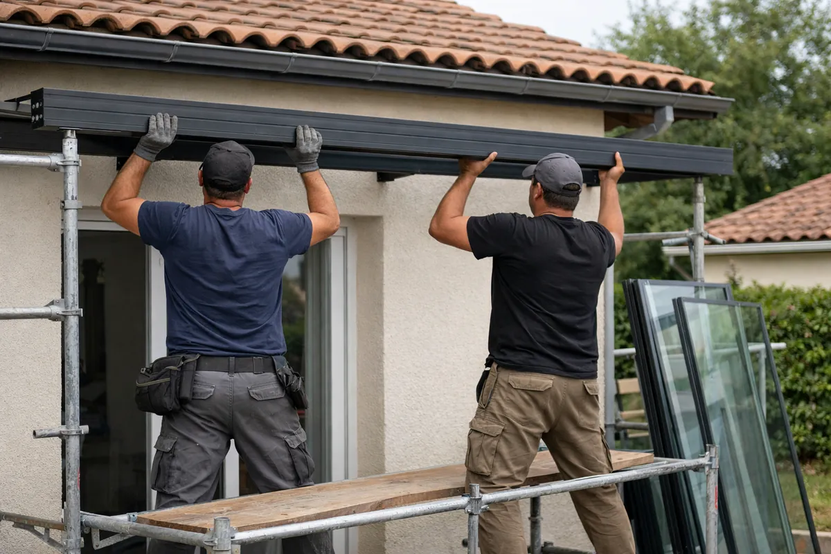 Montage d'une véranda aluminium à Fronton